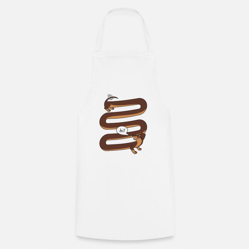 Dachshund - Cooking Apron - white