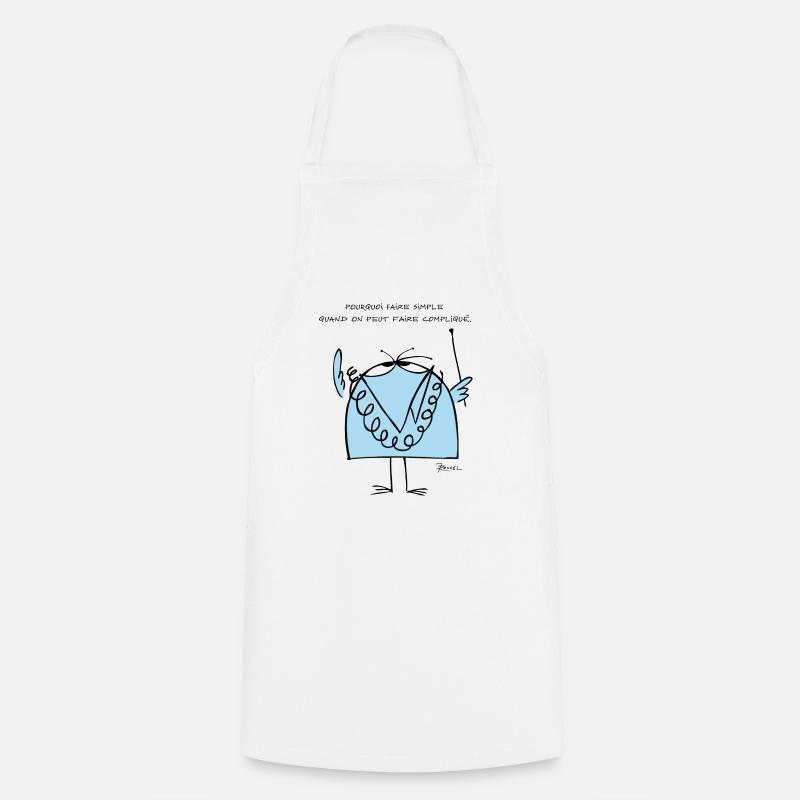 Le professeur Shadoko et sa devise - Tablier de cuisine - blanc