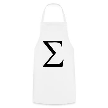 Greek Symbol - Sigma - Cooking Apron - white - Front - AI Model Male 185 dark (185cm)