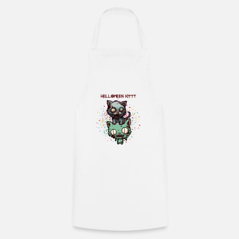 Helloween kitty - Kochschürze - Weiß