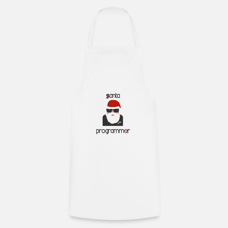 Programmeur Père Noël - Tablier de cuisine - blanc