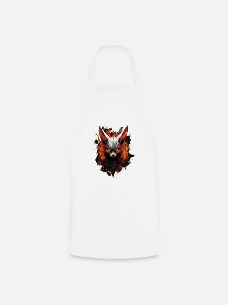 Volpe Demone Fennec Demon Fox - Cooking Apron - white