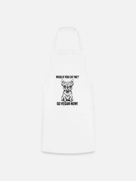 WOULD YOU EAT ME? GO VEGAN NOW! - Kochschürze - Weiß