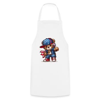 Ourson Cool v2 - Tablier de cuisine - blanc - Devant - AI Model Male 185 dark (185cm)