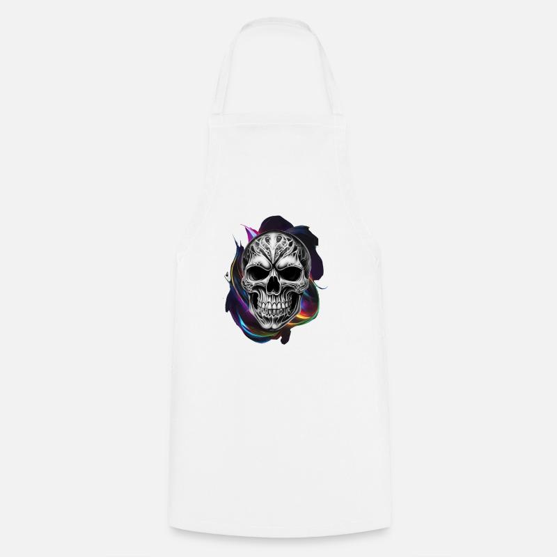 Crâne moderne - Tablier de cuisine - blanc