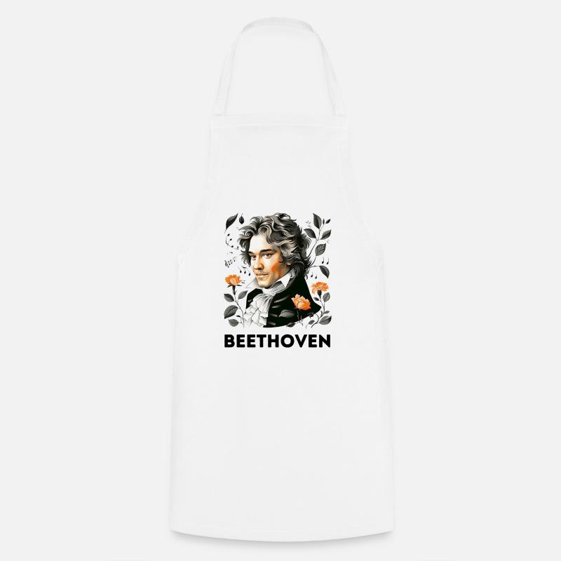 Ludwig van Beethoven - Cooking Apron - white