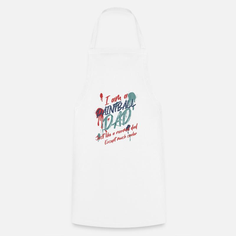 I am a Paintball dad, regular but much cooler - Cooking Apron - white
