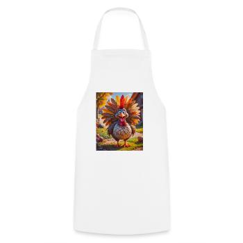 super cute birds around the world – Turkey - Cooking Apron - white - Front - AI Model Male 185 dark (185cm)