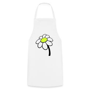 Kleine Margerite Blume Weiß Dekorativ Schön Natur - Kochschürze - Weiß - Vorne - AI Model Male 185 dark (185cm)