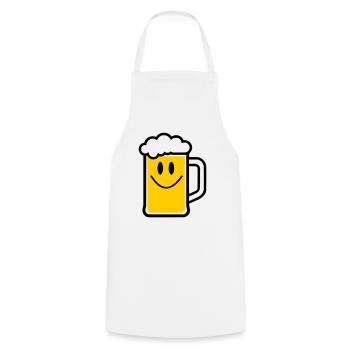Beer face - Cooking Apron - white - Front - AI Model Male 185 dark (185cm)