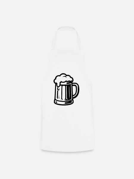 Bier Bierkrug - Kochschürze - Weiß
