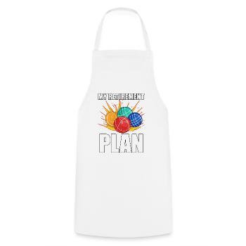 Bocce Bocci Colorful Balls Player I Gift - Cooking Apron - white - Front - AI Model Male 185 dark (185cm)
