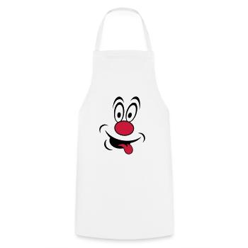 clown - Kochschürze - Weiß - Vorne - AI Model Male 185 dark (185cm)