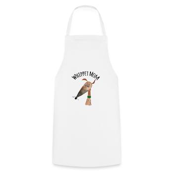 Whippet Mom couleur sable avec masque - Tablier de cuisine - blanc - Devant - AI Model Male 185 dark (185cm)