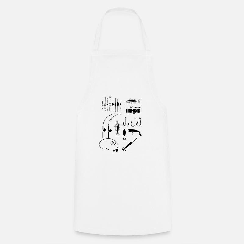 Pêche pêche pêche - Tablier de cuisine - blanc