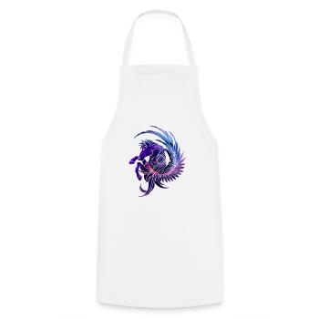Pegasus and Stars - Cooking Apron - white - Front - AI Model Male 185 dark (185cm)