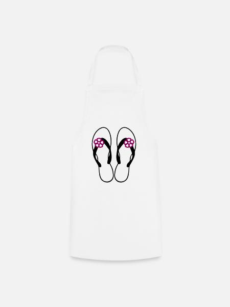 Flip Flop 3 - Kochschürze - Weiß