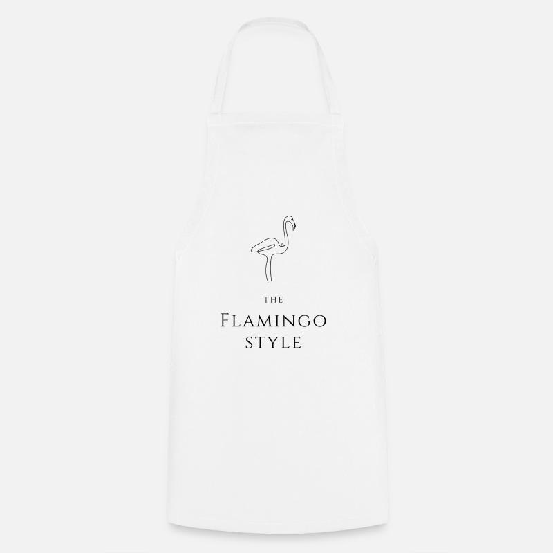 Flamingo style - Cooking Apron - white