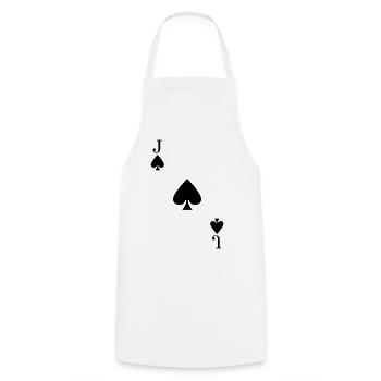 Pik Bube Spielkarte Junge Kostüm Kartenspiel - Kochschürze - Weiß - Vorne - AI Model Male 185 dark (185cm)