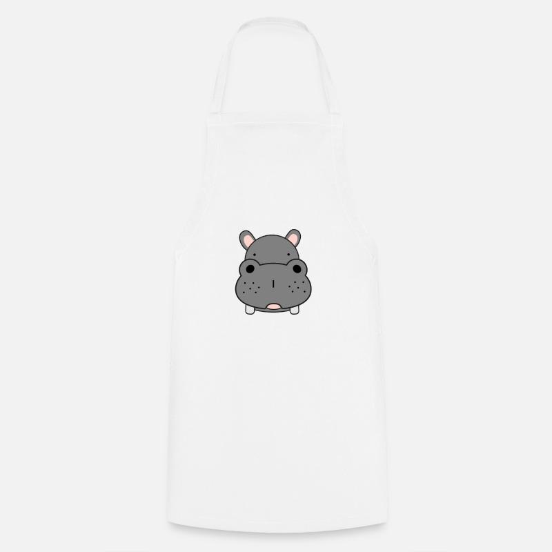 hippopotame - Tablier de cuisine - blanc