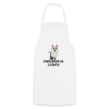 Purran activités normales chat halloween drôle - Tablier de cuisine - blanc - Devant - AI Model Male 185 dark (185cm)