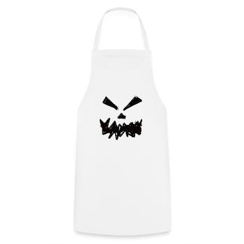 Halloween, Pumpkin, Face, Drawing - Cooking Apron - white - Front - AI Model Male 185 dark (185cm)