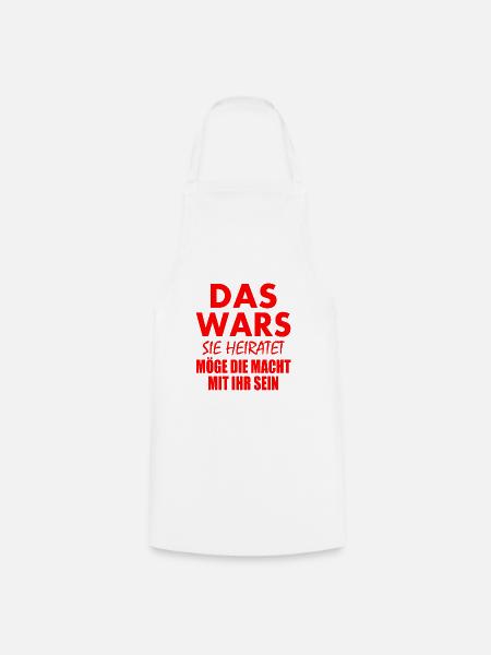 Das wars sie heiratet - Kochschürze - Weiß
