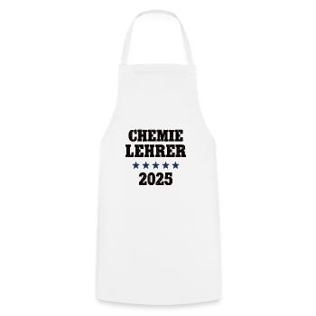 Chemie Lehrer 2025 Beruf Studium Lehramt Chemiker - Kochschürze - Weiß - Vorne - AI Model Male 185 dark (185cm)
