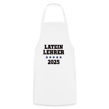 Latein Lehrer Schule Bester Lateinlehrer 2025 - Kochschürze - Weiß - Vorne - AI Model Male 185 dark (185cm)
