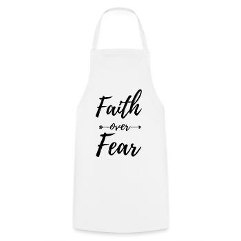 La foi plutôt que la peur - Tablier de cuisine - blanc - Devant - AI Model Male 185 dark (185cm)