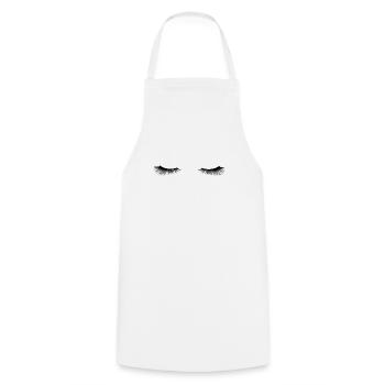 Eyelashes Eye Beauty Makeup T-Shirt Gift - Cooking Apron - white - Front - AI Model Male 185 dark (185cm)