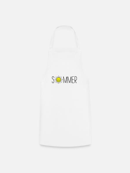 Sommer mit der Sonne - Kochschürze - Weiß