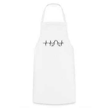 UN COEUR QUI BAT POUR FÛTS - Tablier de cuisine - blanc - Devant - AI Model Male 185 dark (185cm)