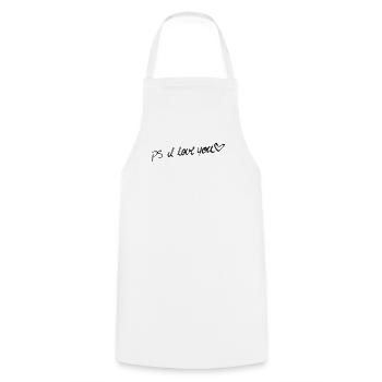 P.S. I LOVE YOU! - Tablier de cuisine - blanc - Devant - AI Model Male 185 dark (185cm)