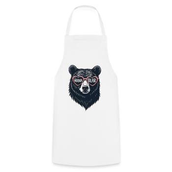 Mama Bear - Mama Bear - Cooking Apron - white - Front - AI Model Male 185 dark (185cm)