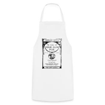poe book cover - Tablier de cuisine - blanc - Devant - AI Model Male 185 dark (185cm)