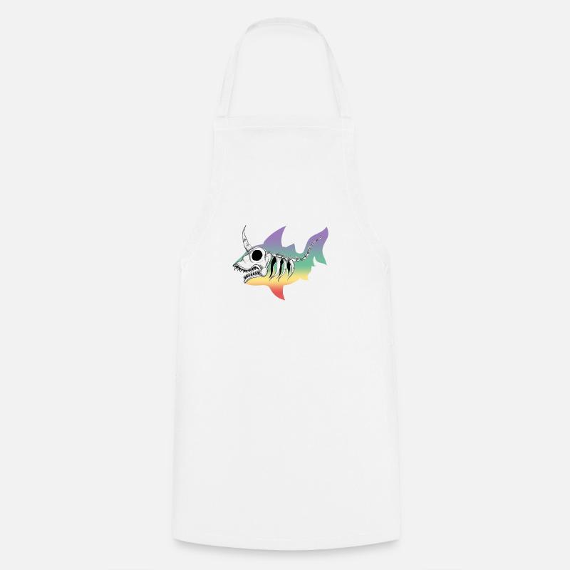 Squelette de requin de licorne - Tablier de cuisine - blanc