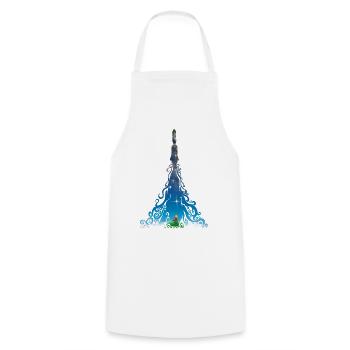 Rocket dreams - Cooking Apron - white - Front - AI Model Male 185 dark (185cm)
