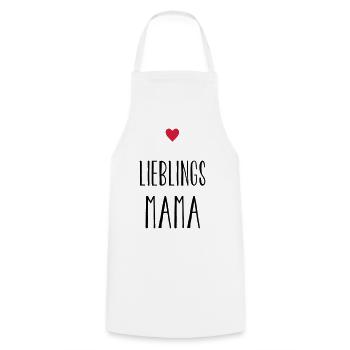 Mama Lieblingsmama Herz Geschenk Muttertag - Kochschürze - Weiß - Vorne - AI Model Male 185 dark (185cm)