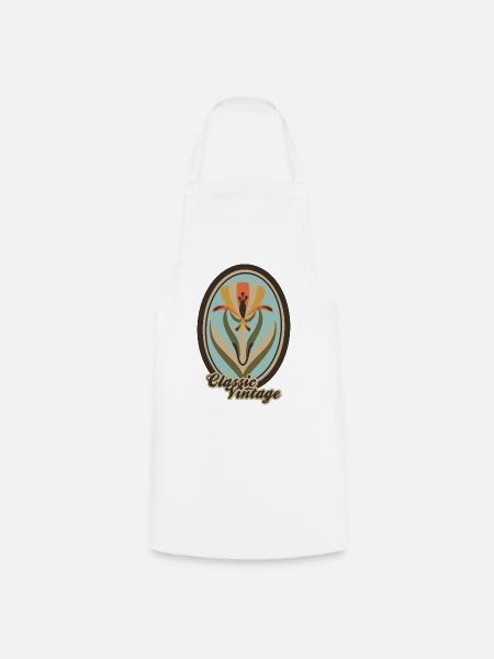 Classic Vintage – Jugendstil Floral - Kochschürze - Weiß