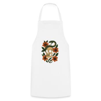 Morsure éternelle - Tablier de cuisine - blanc - Devant - AI Model Male 185 dark (185cm)