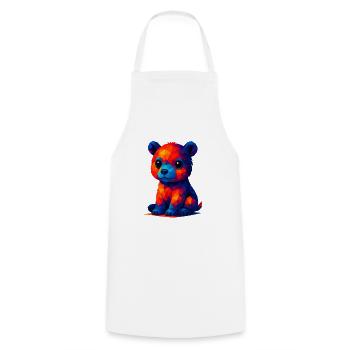 WPAP Polygon Kawaii Stil Baby Grizzly Braunbär - Kochschürze - Weiß - Vorne - AI Model Male 185 dark (185cm)