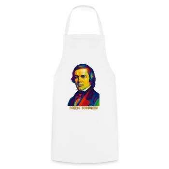 WPAP Polygon Portrait Robert Schumann Composer - Cooking Apron - white - Front - AI Model Male 185 dark (185cm)