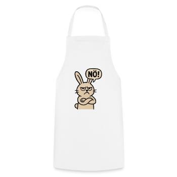 Statement Bunny Nope Humor Just No - Cooking Apron - white - Front - AI Model Male 185 dark (185cm)