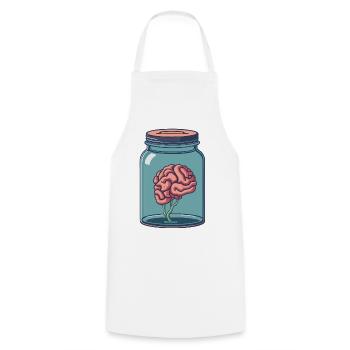 Brain Gift Idea For Medical Student - Cooking Apron - white - Front - AI Model Male 185 dark (185cm)
