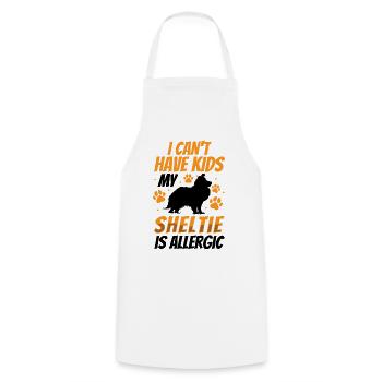 Sheltie No Children Shetland Sheepdog - Cooking Apron - white - Front - AI Model Male 185 dark (185cm)