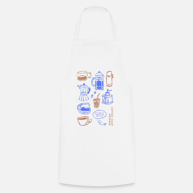 Les essentiels du café - Tablier de cuisine - blanc