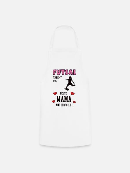 Futsal Spielerin Mama Futsalerin Mutter Frau - Kochschürze - Weiß