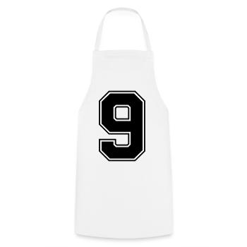 9 - Cooking Apron - white - Front - AI Model Male 185 dark (185cm)
