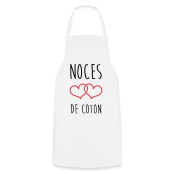 Cotton Wedding 1 Year Wedding - Cooking Apron - white - Front - AI Model Male 185 dark (185cm)